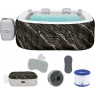 СПА-бассейн BESTWAY HOLLYWOOD LUXE AIRJET 6 MARBLE 6001F, 180х180х66см 6001F BW